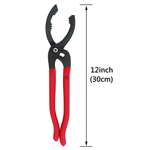 Shonee 12" Adjustable Oil Filter Pliers, Universal Oil Filter Wrench, Multifunction Oil Filter Removal Tool, Ideal For Engine Filters, Conduit, & Fittings #TOP2