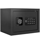 Safe Box, 0.8 Cubic Feet Security Home Safe Box,Electronic Digital Keypad, Alarm System, W/Remova...