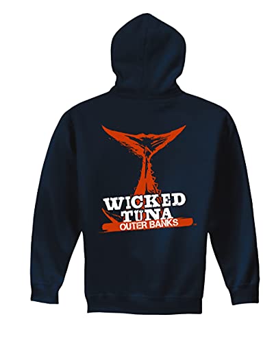 Wicked Tuna - Tuna Tail Outer Banks Hoodie - Official Merchandise (Navy, Medium)