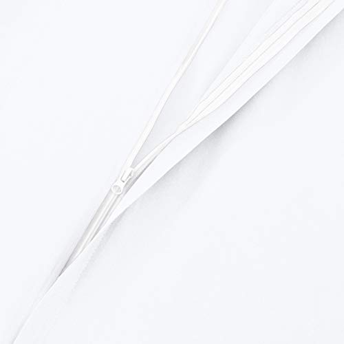 Amazon Basics Light-Weight 3 piece Microfiber Duvet Cover Set with Zipper Closure - King, 4 Pack, 108"x94", Bright White, Solid by Amazon Basics - Image 5