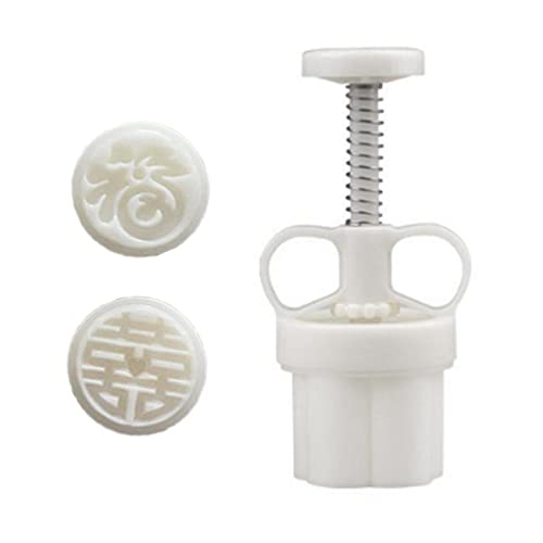 Plastic Mooncake Stamp Chinese Words Shape Mooncake Mold Festival DIY Hand Press Mooncake Moulds Pastry Decorating Tools Mooncake Tool