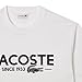 Lacoste Men's Printed Cotton T-Shirt, White Lacoste Birthdate, Medium