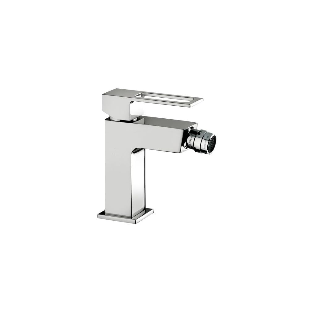 Paffoni Miscelatore per Bidet EF131CR senza Piletta, Rubinetto Miscelatore Serie Effe, Design Moderno Minimal Elegante, con Perlatore Girevole, Ottone Cromato