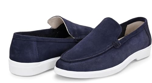 Image of Men Classic Suede Leather Loafers - Cushioned Comfort, Durable Sole & Everyday Luxury