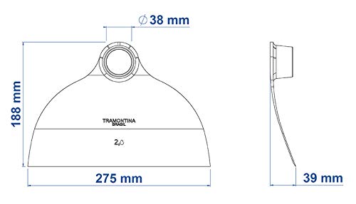 Tramontina Enxada Larga Construção 2.0 em Aço sem Cabo, Olho de 38 mm de Diâmetro, Cinza, 77217204