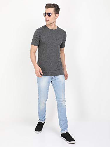 Image of FLEXIMAA Men's Cotton Round Neck Plain Half Sleeve T-Shirt
