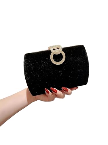 VSKXFDDB Sacs de dîner Sac À Main De Soirée Sac À Main Femme Soirée Sac De Fête Sac Cadeau De Mariage-Noir