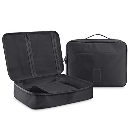 BeeViuc Bolsa para Camisas De Hombre Funda Camisas Viaje Sin Arrugas con Plegador para Transportar Organizador Maleta Regalo para Hombres - Negro