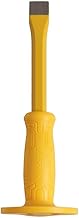 EasySpeed Cincel Cortafríos de Acero con Protección de Mano, Herramienta de Corte para Albañil, Construcción, Uso Profesional o Doméstico, 250 mm, 430 Gr, Color Amarillo, Escoplo, Puntero Plano
