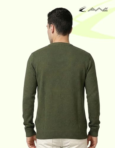 Image of AWG ALL WEATHER GEAR Men's Woolen V-Neck Full Sleeve Sweater