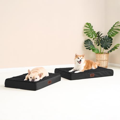 Image of EHEYCIGA Orthopedic Dog Bed Large with Removable Washable Cover, 35IN Black
