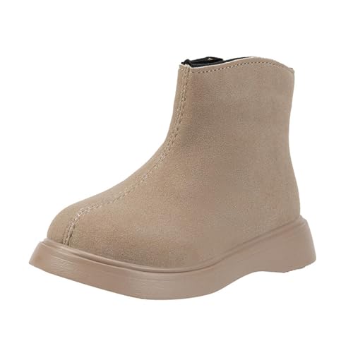 Girls Suede Ankle Boots Slip On Casual Chelsea Booties Soft Comfortable Non Slip Outdoor Fashion Shoes