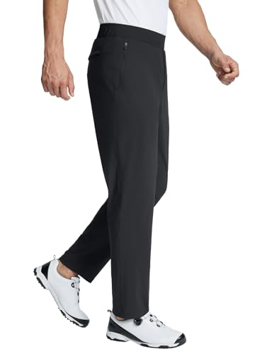 BALEAF Men's Golf Pants Stretch Relaxed Fit 30" Sweatpants with Zipper Pockets Work Casual Athletic2