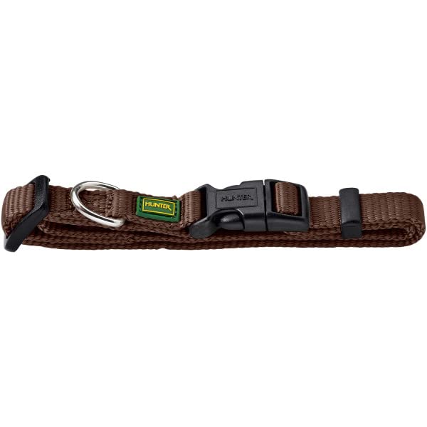 HUNTER VARIO BASIC Hundehalsung, Hundehalsband, robust, geschmeidig, Klickverschluss, M/1,5, orange