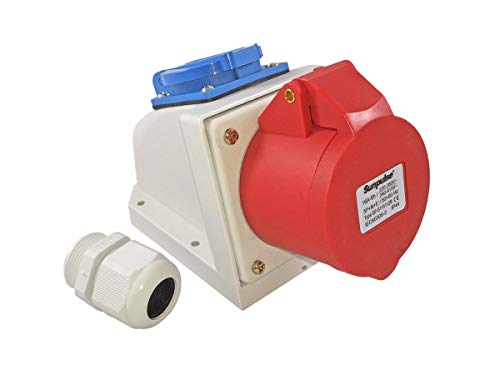 CEE Kombi Wandsteckdose IP44 5 polig Starkstrom Schukosteckdose (16 A)