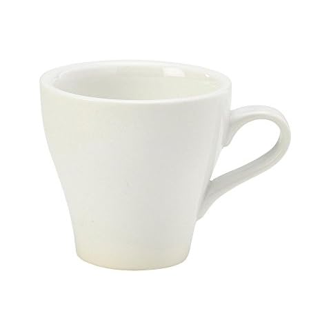 Royal Genware Tulip Espresso Cup 3oz / 90ml - White Porcelain Coffee Mug Cover
