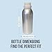 UN Rated Aluminum Bottles – Durable, High Purity Brushed Aluminum for Hazardous Chemical Transport | With Tamper Evident Cap & LDPE Plug | 1100ml | UN Certified for Essential Oils & Solvents | France