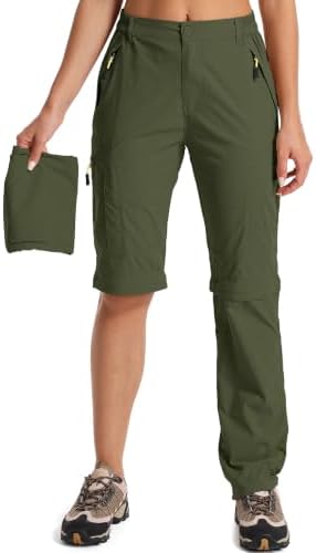 Jogwits Wanderhose Damen Zip-Off, Leicht Schnelltrocknend Trekkinghose | Abnehmbar Outdoor Hosen für Damen, Atmungsaktiv Outdoorhose, Safari Funktionshose Für Wandern, Outdoor & So