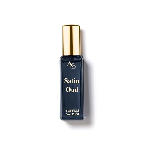 Image of Satin Oud Luxury Perfume, 20ml, Long-Lasting Unisex Fragrance with Oud, Vanilla, Rose Notes.
