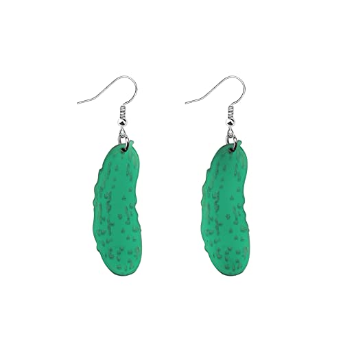 CENWA Pickle Funny Earrings for Pickle Lover Gift Pickle Drop Earrings