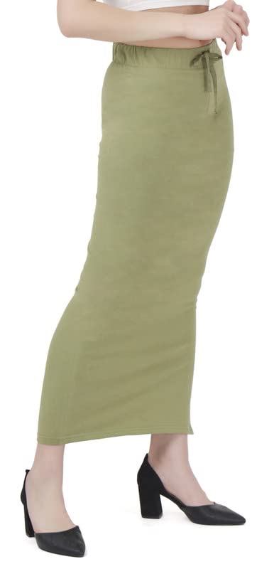 Image of Lycra Blend Cotton Saree Shapewear Petticoat for Women and Girls, Skirts Shapewear Dress for Saree
