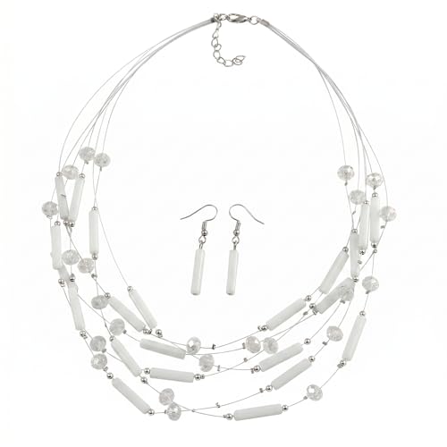Collar y pendientes de gota: el conjunto luminoso que resalta tu rostro 1