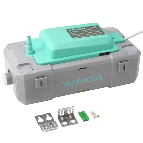 Watnova Condensation Pump 100-230V~, 50-60Hz, 95 GPH, 25ft, Automatic Condensate Removal Pump with Safety Switch for Hvac, Dehumidifier, Air Conditioning Unit