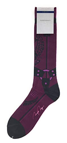 Vk nagrani men’s dress socks over the calf cowboy cb06 purple