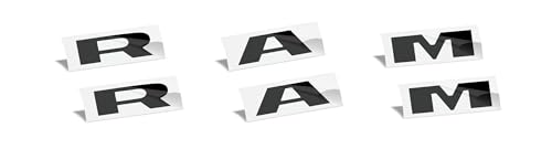 Image of Reflective Concepts 4x4 Emblem Overlay Decal Sticker -Fits: 2019-2026 Ram, NOT for Classic - (Color: Gloss Black)