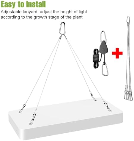 500W Full Spectrum LED Plants Growth Lights UV IR Indoor Seeds Fill Lamps Veg/Bloom Modes Dimmable Greenhouse Tent Hydroponic Lighting 100-277V for Gardening Succulent Cactus Bonsai wtih Hook US Plug
