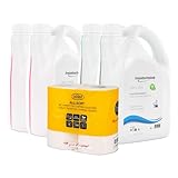 Freizeitschmiede Set de accesorios para inodoros Simple Blue + Rinse de 4 l de líquido sanitario para inodoro de camping, incluye papel higiénico All Soft