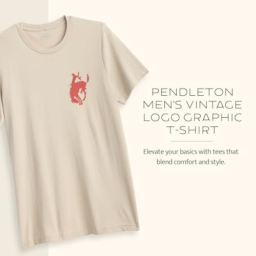 Image of Pendleton Men's Graphic T-Shirt, 100% Cotton Short Sleeve Tee, Soft Water-Based Print Casual Shirt, Crew Neck