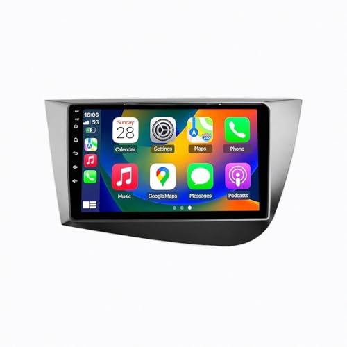Radio Coche 2 DIN con Carplay y Android Auto inalámbrico, 4G+64G de fluidez