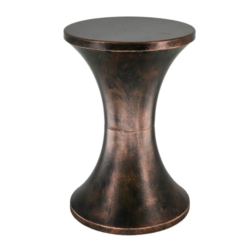 Générique Table d'appoint Bout de Canapé en Métal Couleur Brun Design Vintage Épuré de 45cm
