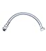 Price comparison product image 15mm x 1/2" BSP Flexible Braided Hose Tap Flex Connector with Isolator Valve - 300mm Long