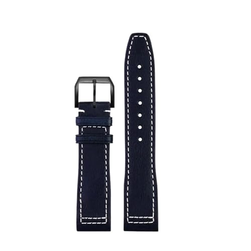 [ȓX] IWC pCbg IW378003 IW328203/205/201 }[N20 U[EHb`oh 20 21mm NCbN[XuXbgɑΉ(Blue-black pin,20mm)