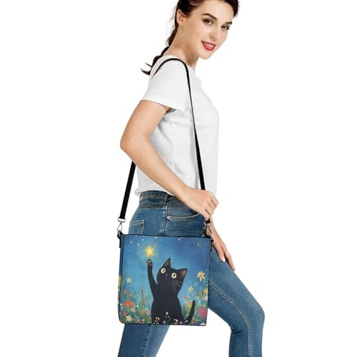 Image of HUGS IDEA Boho Bags for Women Leather Handbag Shoulder Bucket Crossbody Purse