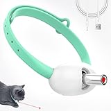 Cdipesp Laser Pointer Collar for Cats - Wearable Automatic Cat Laser Light Toy, Electric Smart Amusing USB Rechargeable Interactive Kitten Collar