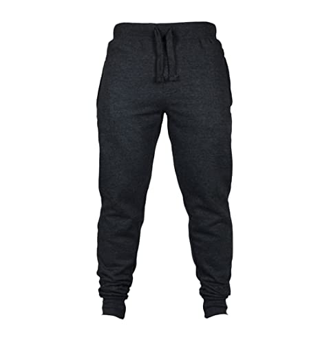 Pantalon de jogging décontracté pour homme noir et gris foncé taille 31 à 35