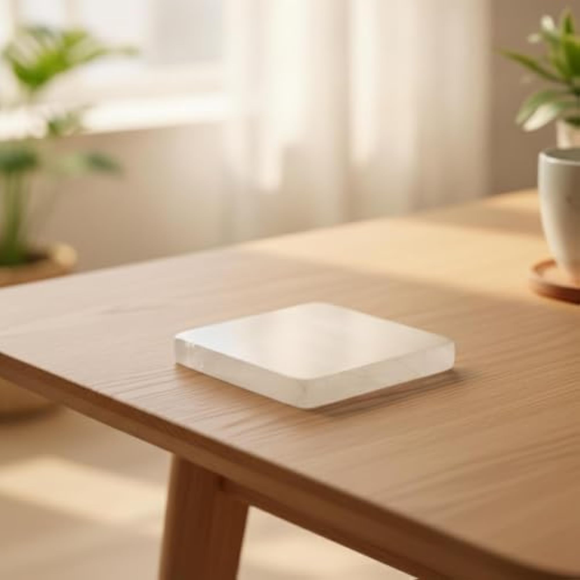 Translucent Gypsum Coaster Set for Minimalist Decor
