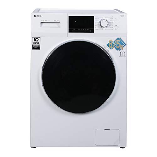 Image of KORYO 8Kg /5Kg Inverter Front Loading Washer Dryer (KWMD1485FLD, White)
