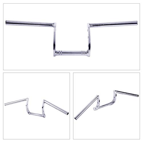 Innoglow Motorcycle Handlebars 26Mm(1") Handlebar Drag Z Bars Chrome Fit For Harley Yamaha Suzuki Kawasaki Ducati Dirt Bike/Street Bike/Naked Bike/Chopper/Bobber/Cafe Racer #TOP4