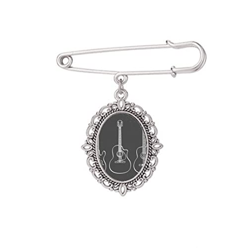 Broche de guitare pour fixer un châle qui glisse sans cesse