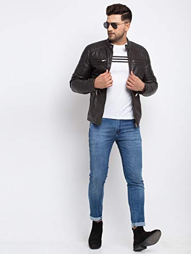 Image of TEAKWOOD LEATHERS Men Solid Jacket