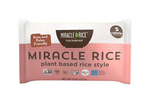 Miracle Noodle Miracle Rice - Plant Based Shirataki Rice, Keto, Vegan, Gluten-Free, Low Carb, Paleo, Dairy Free, Low Calories, Kosher, Soy Free, Non-GMO - Perfect for Your Keto Diet - 8 oz (Pack of 1)