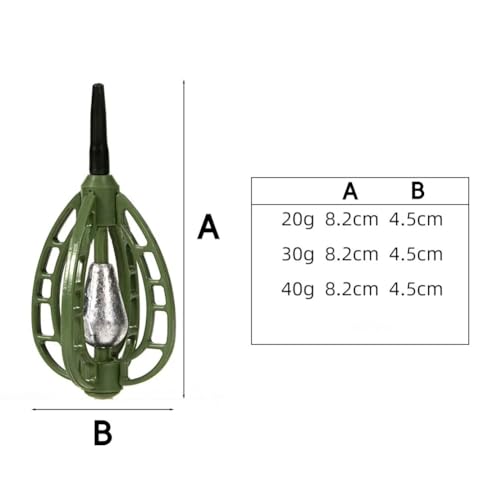 6 piezas Cebo de Carpa, jaula portacebo para pesca miniatura 2