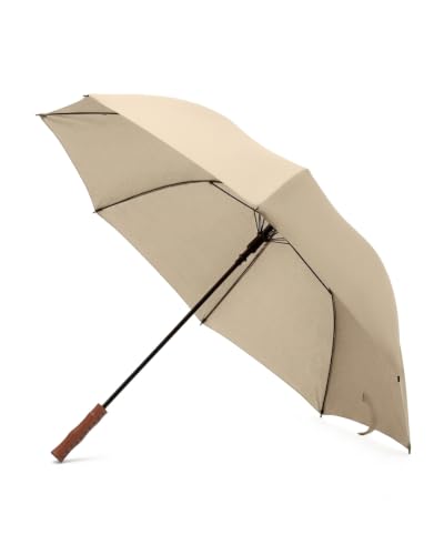 Image of Pangolin The Concierge Premium Windproof Big Umbrella for Men and Women, Portable, Automatic, Waterproof, Golf Size with Monsoon, Rain, and Sun UV Protection, Vegan Leather Grip