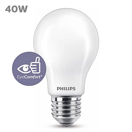 Philips LED Classic E27 Lamp, 40 W, Teardrop Shape, Matte, Neutral White, White - Image 3