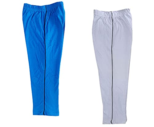 Image of indi weaves Girls Cotton Solid Capri 3 /4th Leggings (Pack of 2)