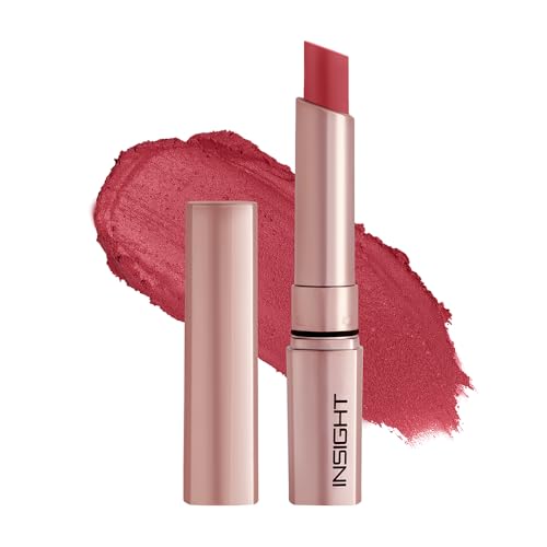 Image of INSIGHT Mousse Matte Lipstick - Strawberry Frosting (4g) | Highly Pigmented | 12+ Hrs Long Stay | Lightweight Velvet Texture | Hydrating Formula with Ceramides & Argan Oil | Waterproof & Transferproof